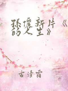 孙俪新片《蛮好的人生》