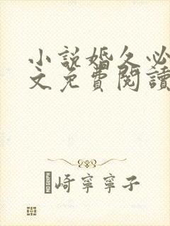 小说婚久必合全文免费阅读