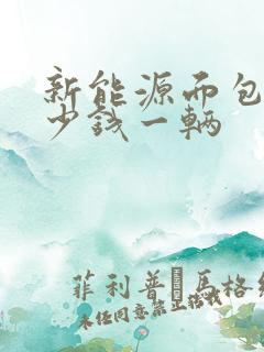 新能源面包车多少钱一辆