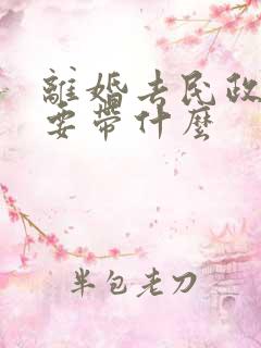 离婚去民政局需要带什么