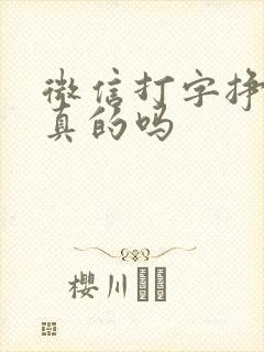 微信打字挣钱是真的吗
