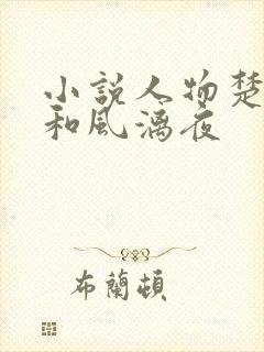 小说人物楚倾歌和风漓夜