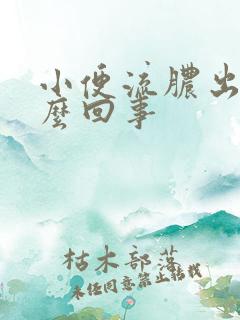 小便流脓出血怎么回事