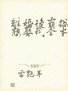 离婚后霸总天天想娶我全本免费