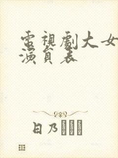 电视剧大女当嫁演员表