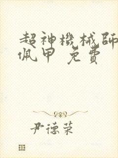 超神机械师 齐佩甲 免费
