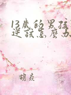 13岁的男孩叛逆该怎么办