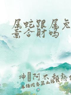 属蛇跟属兔做生意合财吗