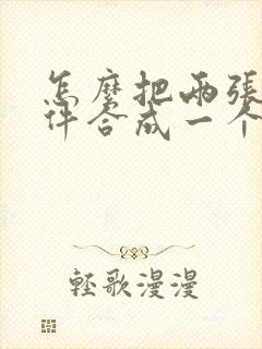 怎么把两张扫描件合成一个pdf文件