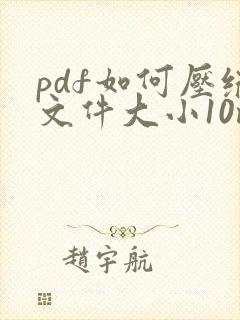 pdf如何压缩文件大小10m以内