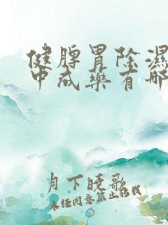 健脾胃除湿气的中成药有哪些