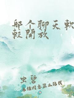 哪个聊天软件比较开放
