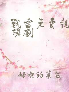 战雷免费观看电视剧
