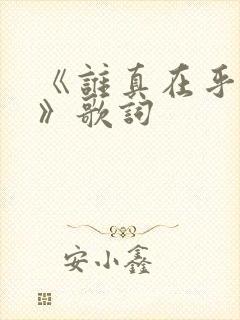 《谁真在乎过你》歌词