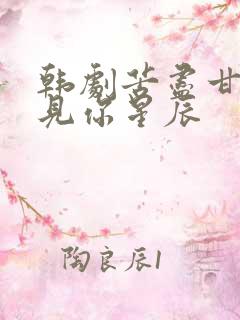 韩剧苦尽甘来遇见你星辰