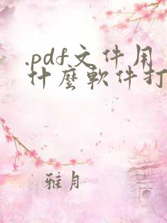 .pdf文件用什么软件打开