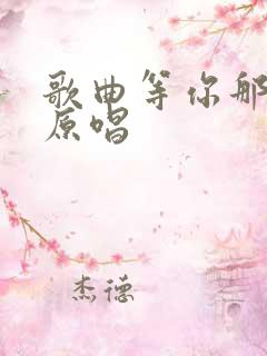 歌曲等你那么久原唱