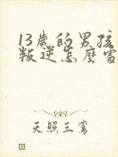 13岁的男孩子叛逆怎么处理