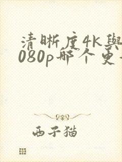 清晰度4k与1080p哪个更好