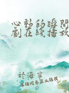 心动的瞬间电视剧在线播放