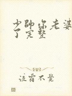 少帅你老婆又跑了完整