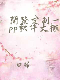 开发定制一个app软件大概多少钱