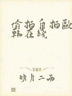 偷拍自拍欧美日韩在线