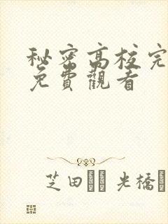 秘密高校完整版免费观看