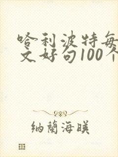 哈利波特每部英文好句100个