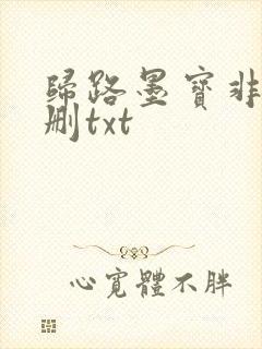 归路墨宝非宝未删txt