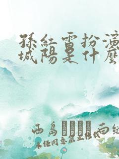 孙红雷扮演的李城阳是什么电视剧