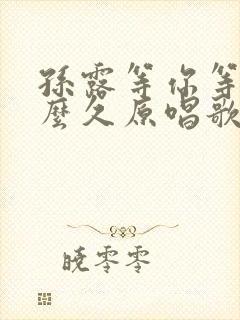 孙露等你等了那么久原唱歌曲