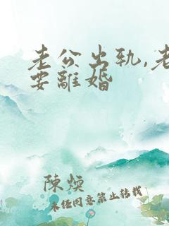 老公出轨,老婆要离婚