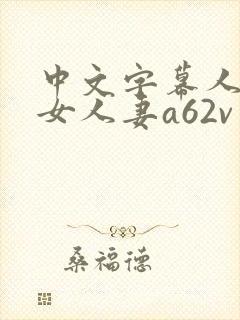中文字幕人妻熟女人妻a62v电影