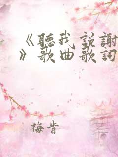 《听我说谢谢你》歌曲歌词