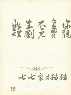 此生不负你深情短剧免费观看