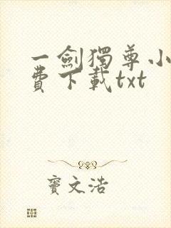 一剑独尊小说免费下载txt