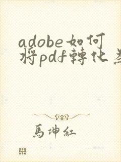 adobe如何将pdf转化为word