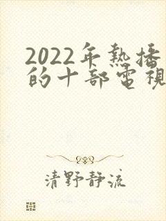 2022年热播的十部电视剧