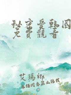 秘密爱韩国电影免费观看