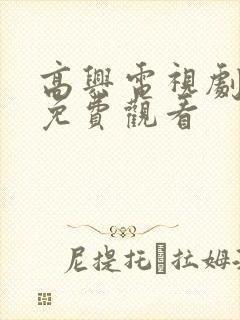 高兴电视剧全集免费观看