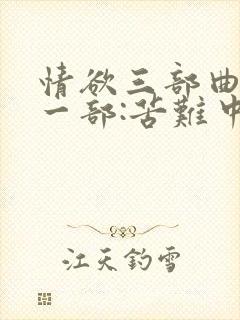 情欲三部曲(第一部:苦难中的情欲)