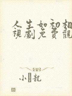 人生如初相见电视剧免费观看高清