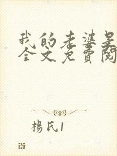 我的老婆是天后全文免费阅读