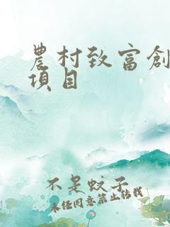 农村致富创业好项目