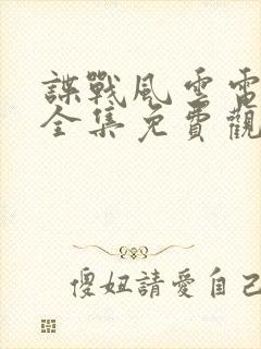 谍战风云电视剧全集免费观看