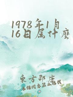 1978年1月16日属什么生肖