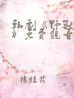韩剧《野兽秩序》免费观看