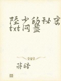 陆少的秘密恋人txt网盘
