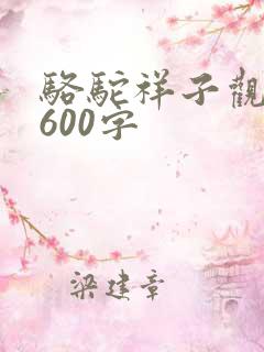 骆驼祥子观后感600字